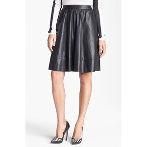 Faux Leather A-Line Skirt